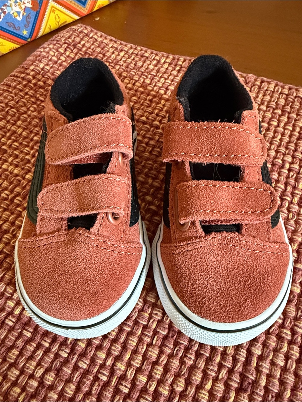 NWOT - Toddler Suede Vans Velcro Sneakers in Rust